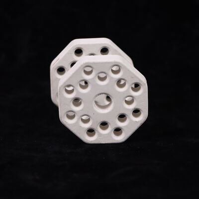 Warmte-schokbestendigheid 250 Mullite keramiek met een termieke uitbreidingscoëfficiënt van 4,5 tot 5,5 × 10−6 per Kelvin en hardheid van 7 tot 8 Mohs